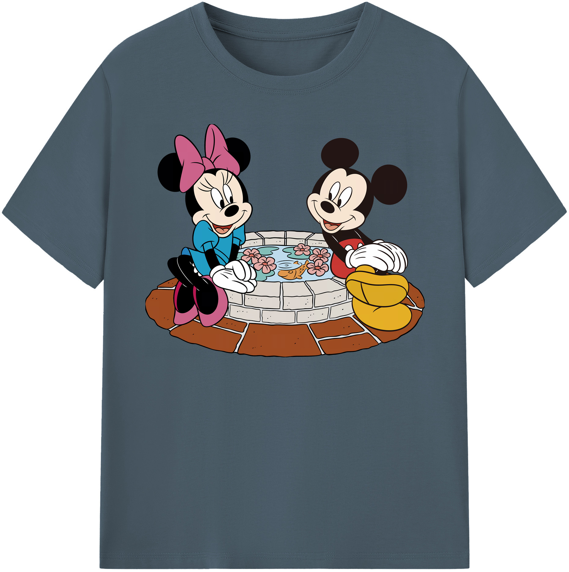 （画像用） ミッキーマウス Mickey Mouse 綿100％半袖Tシャツ（フロントプリント）